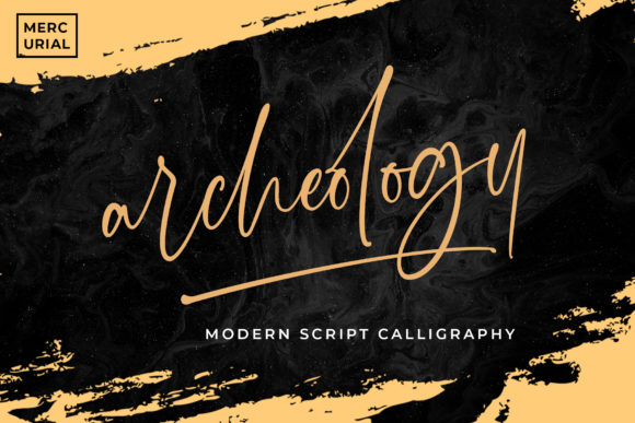 Archeology Font: A Confident Script for Handmade Labels & Printables
